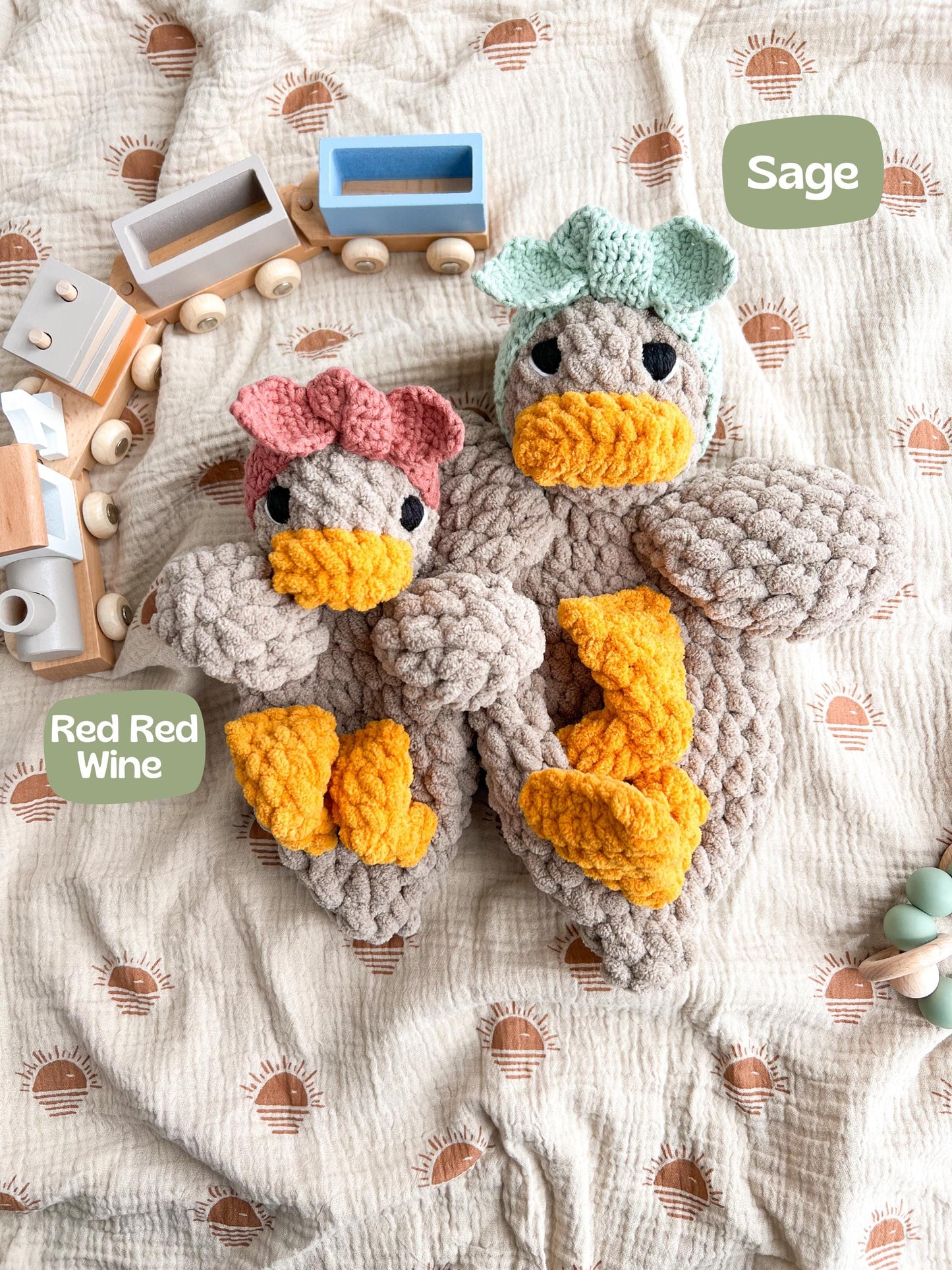 Handmade Crochet Duck Snuggler