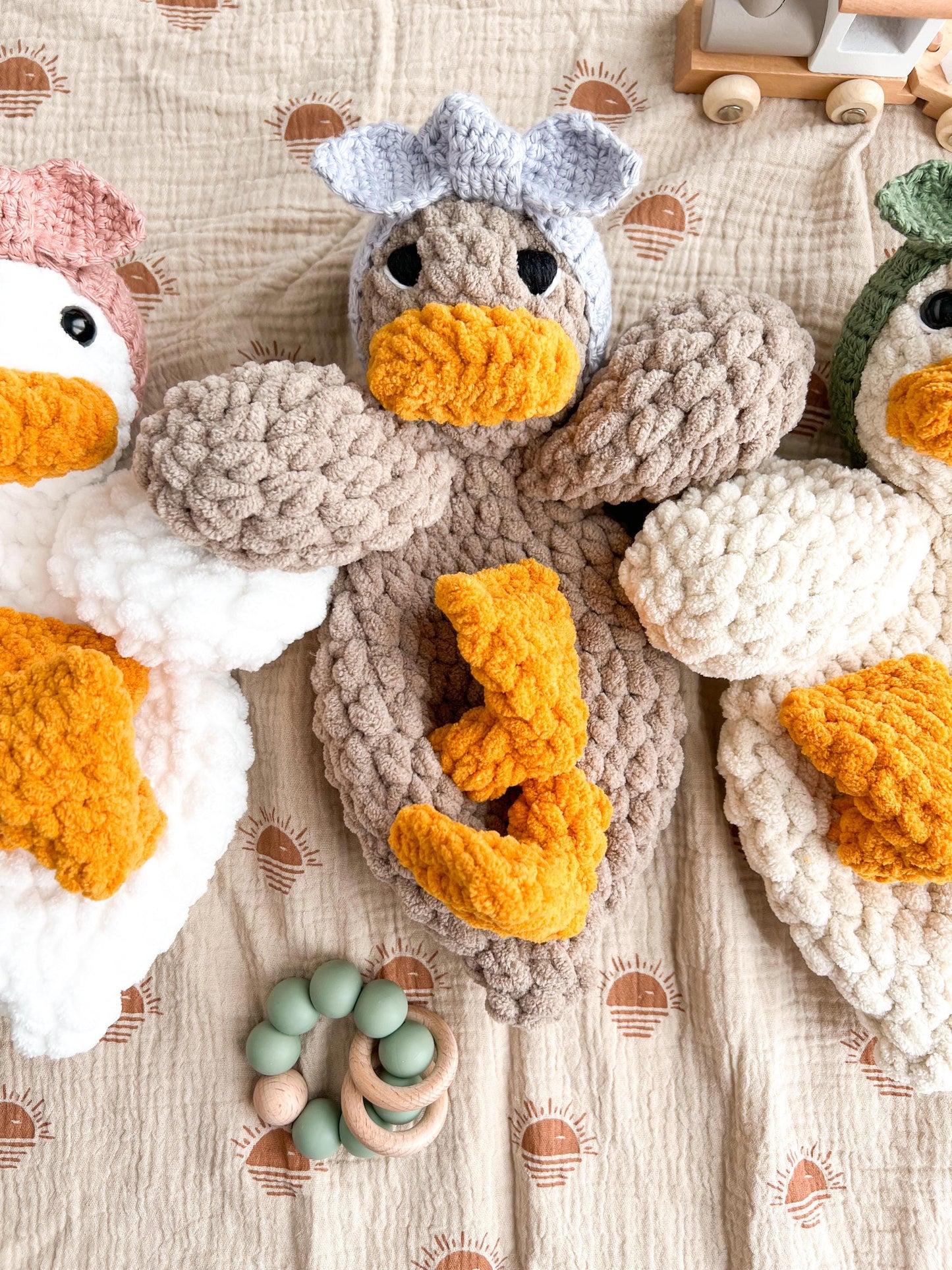 Handmade Crochet Duck Snuggler