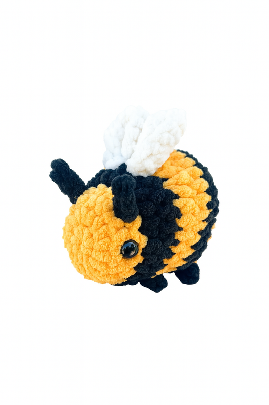 Buzzby the Cozy Bee – Handmade Crochet Plush Toy