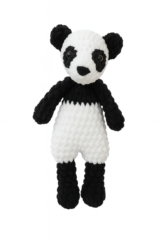 Handmade Crochet Panda Bear Snuggler – Soft  Huggable Friend