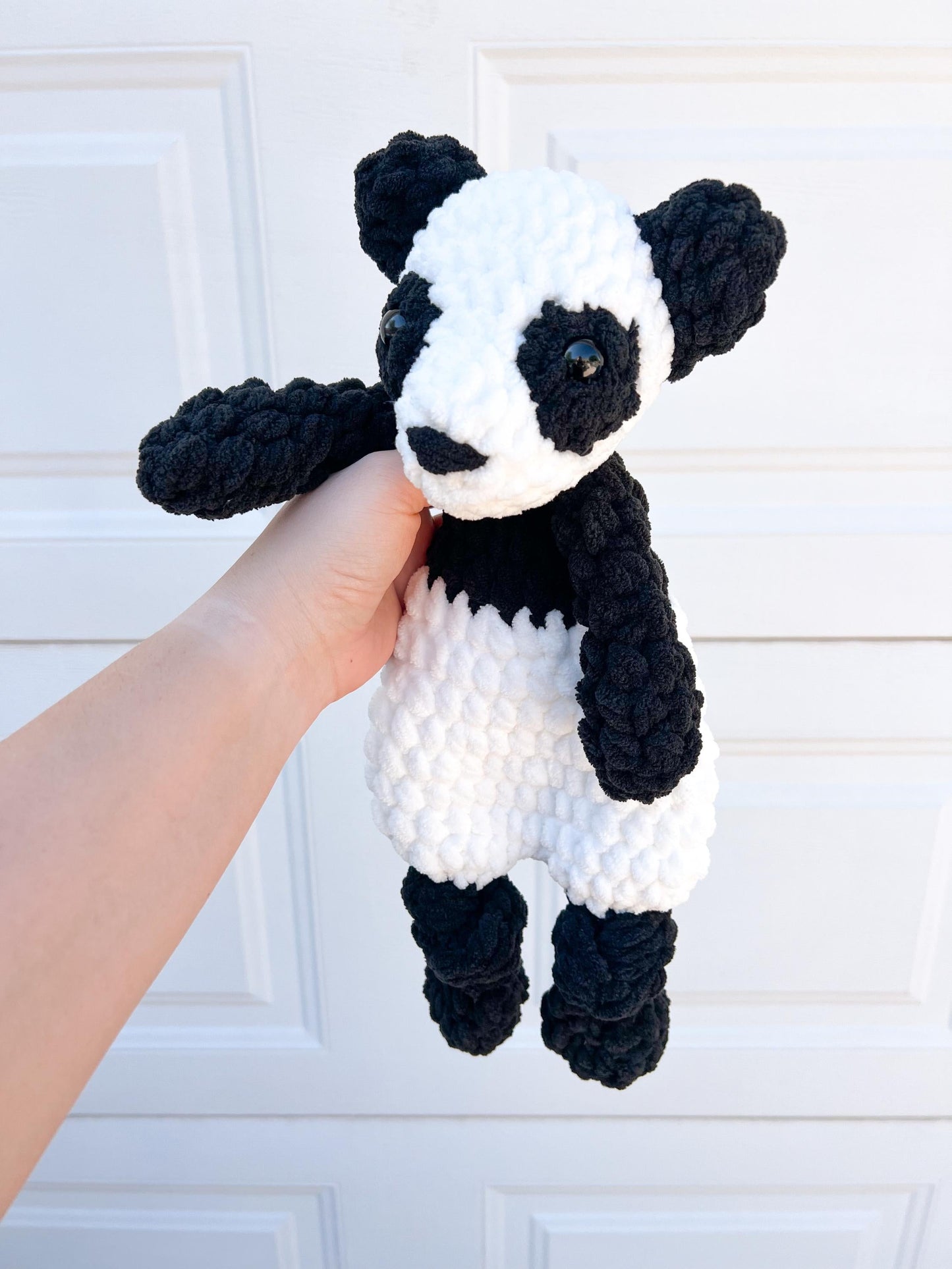 Handmade Crochet Panda Bear Snuggler – Soft  Huggable Friend