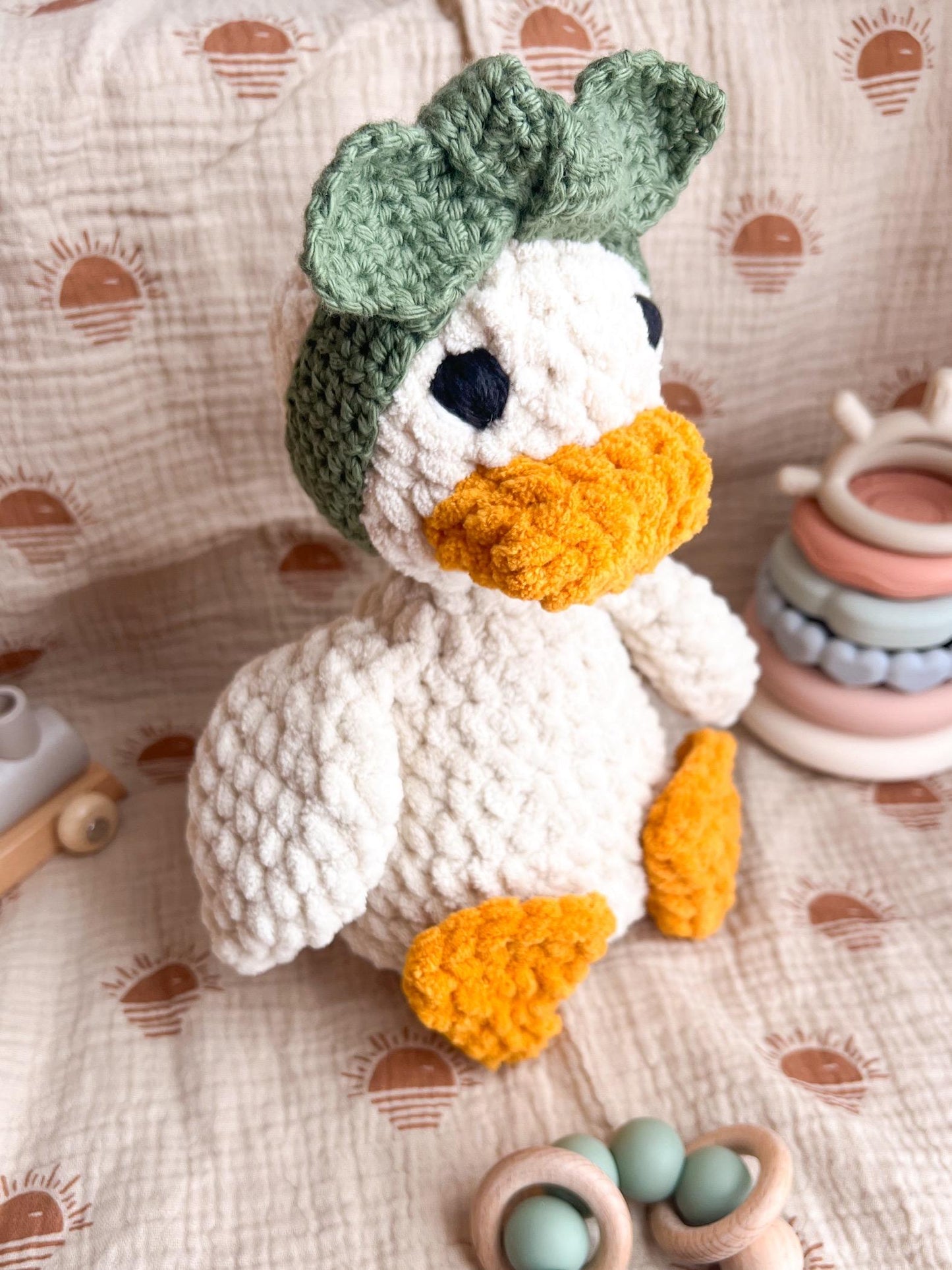 Handmade Crochet Duck Plushie – Soft, Cuddly