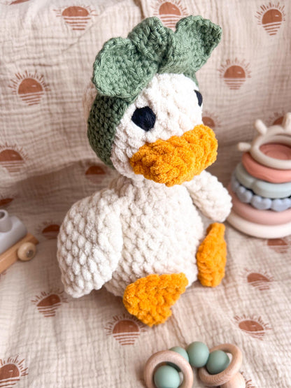 Handmade Crochet Duck Plushie – Soft, Cuddly