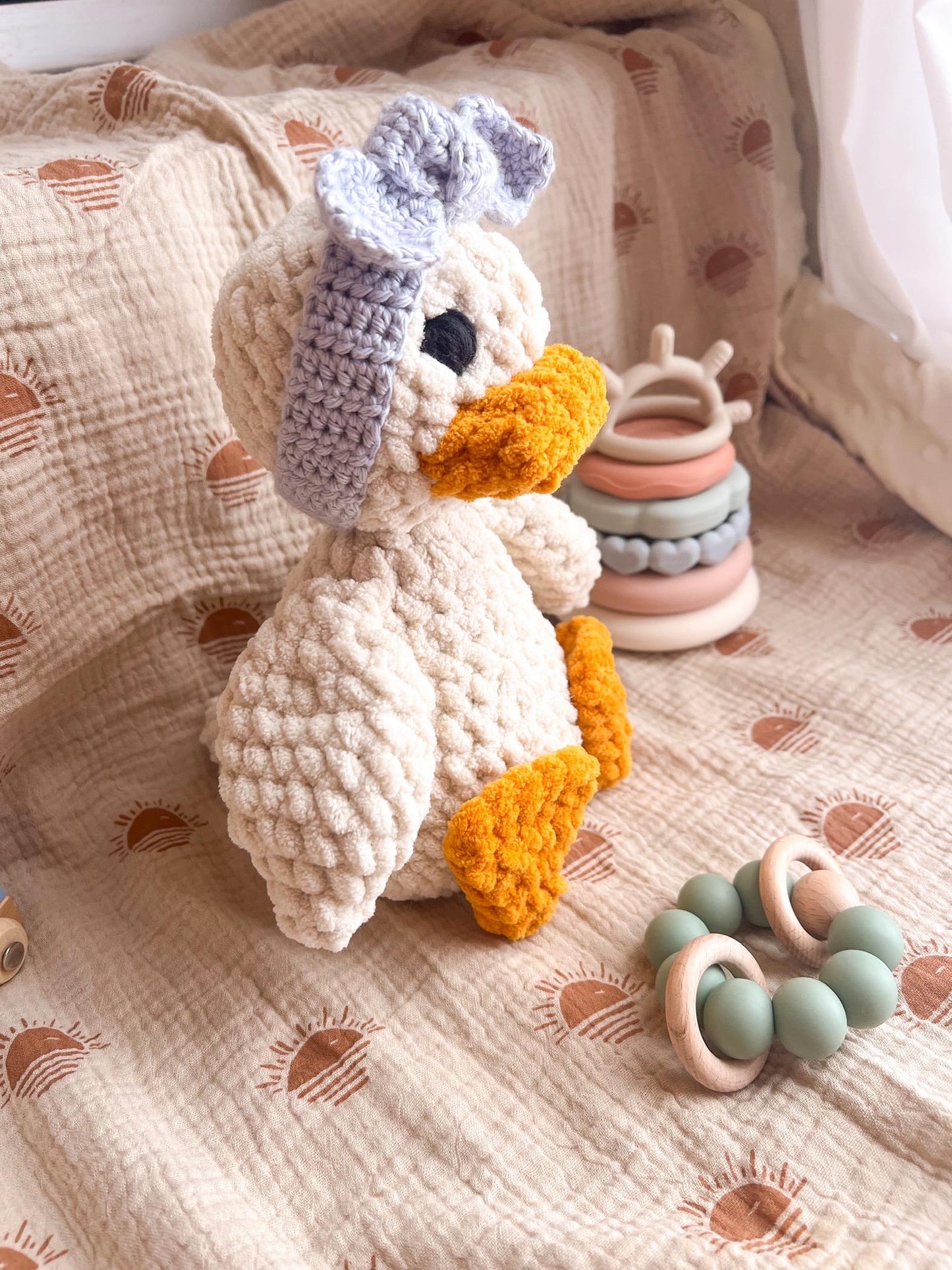 Handmade Crochet Duck Plushie – Soft, Cuddly