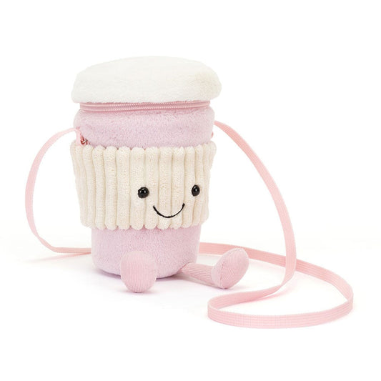 Jellycat Amuseable - Coffee - To - Go Pink Bag plush toy – Auraplush™