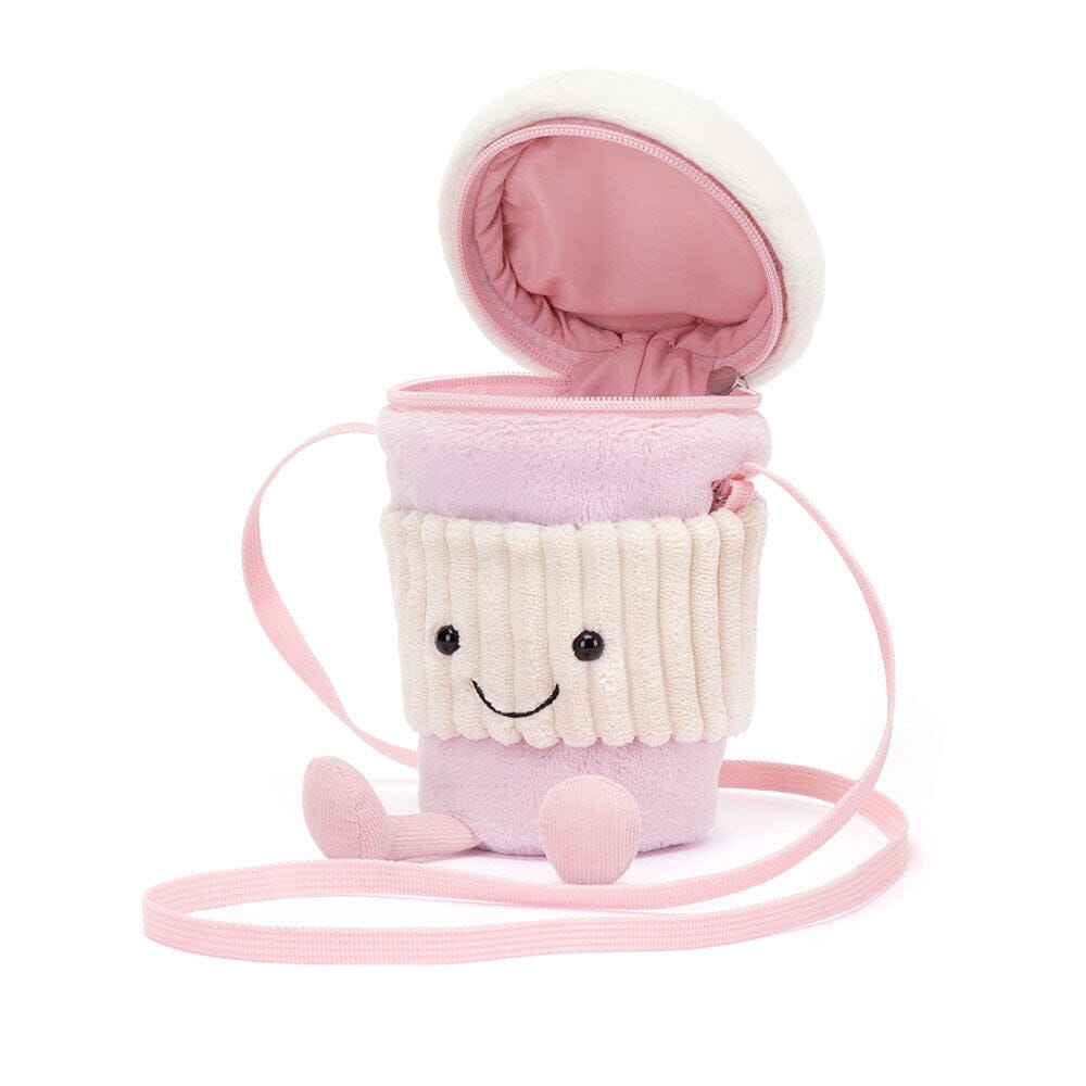 Jellycat Amuseable - Coffee - To - Go Pink Bag plush toy – Auraplush™